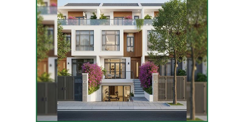 Kiến trúc nhà 4 tầng đẳng cấp ở khu đô thị