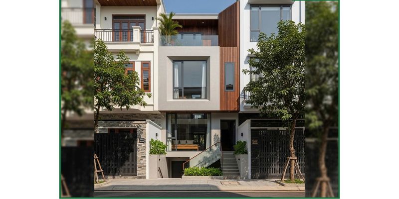 Nhà biệt thự 3 tầng hiện đại có hầm để xe