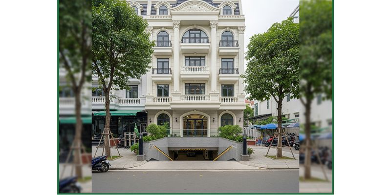 Biệt thự song lập có hầm để xe 300m2