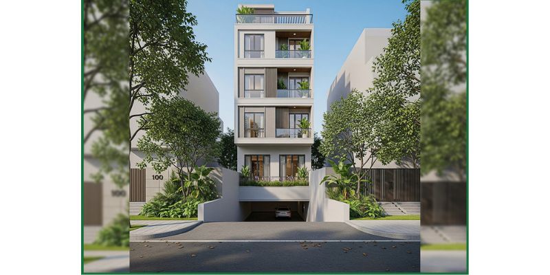 Biệt thự 4 tầng có hầm để xe đẳng cấp