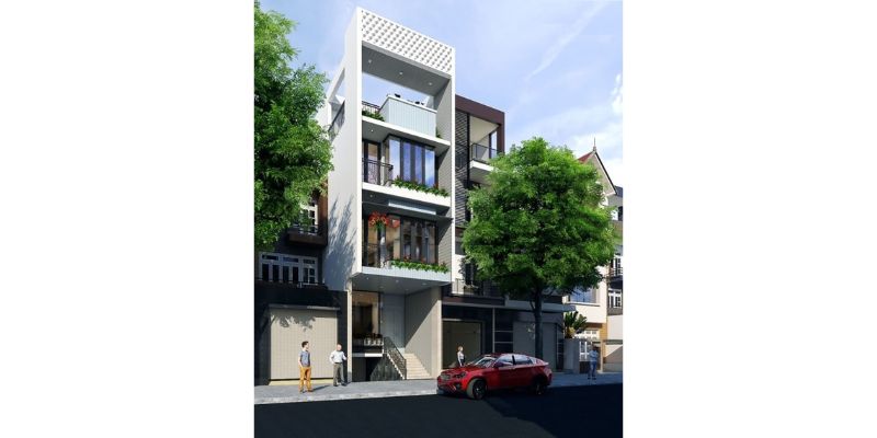 Mẫu nhà 4 tầng có tầng hầm