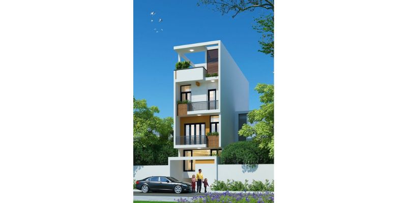 Kiến trúc nhà 4 tầng hiện đại có hầm