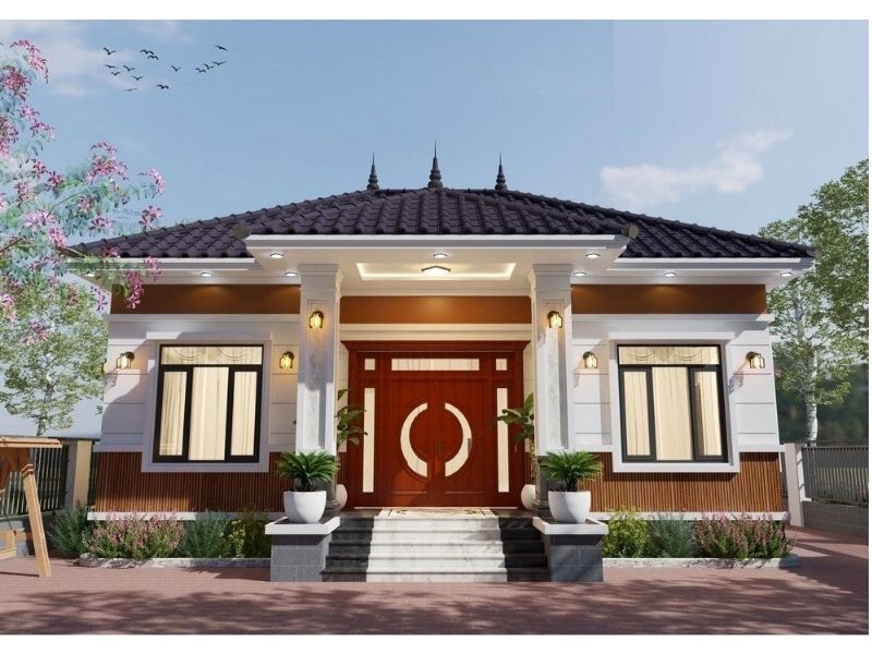 Thiết kế nhà cấp 4 3 gian hiện đại vừa rẻ vừa đẹp