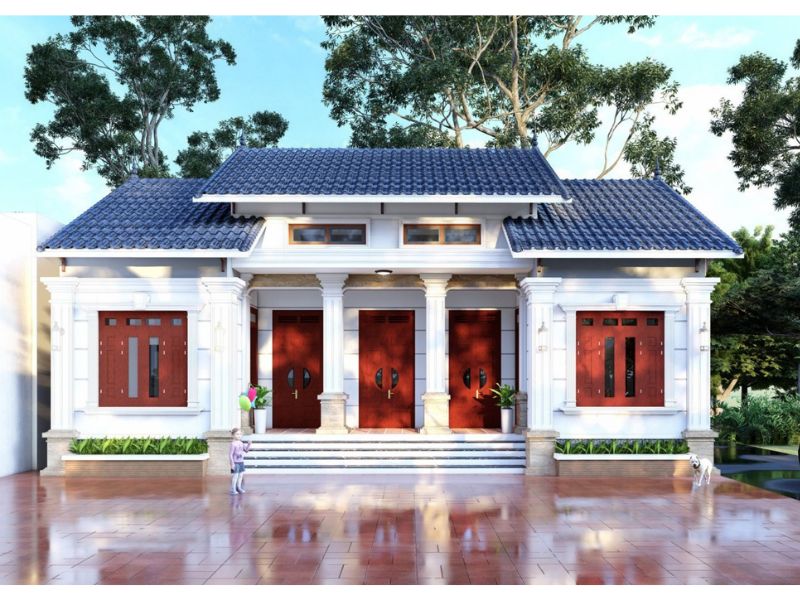Mẫu nhà 3 gian hiện đại có chi phí xây dựng tiết kiệm