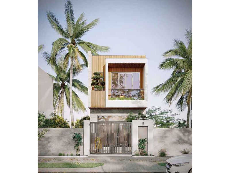 Xây nhà 1 trệt 1 lầu mái bằng 80m2 sử dụng toàn bộ hệ thống cửa kính xingfa với chi phí chỉ 1,35 tỷ đồng