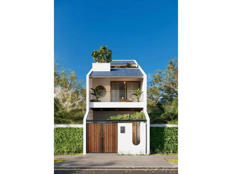 Mẫu nhà 1 trệt 1 lầu 80m2 mái ngói độc đáo