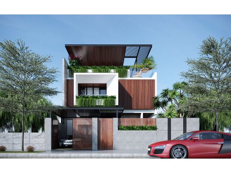 Kiến trúc biệt thự 3 tầng đẹp 120m2