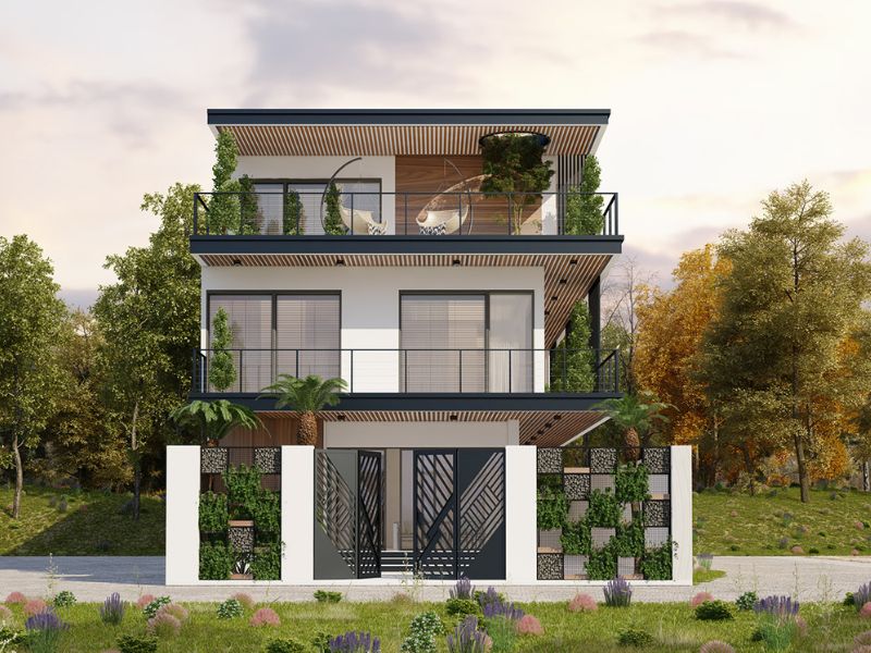 Biệt thự 3 tầng mặt tiền 8m có sân vườn