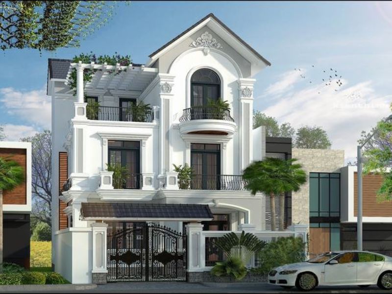 Nhà biệt thự mặt tiền 8m có không gian kiến trúc đẳng cấp