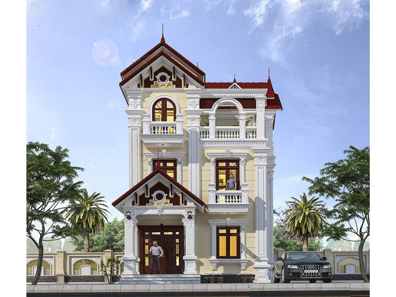 Nhà biệt thự 3 tầng cổ điển sang trọng