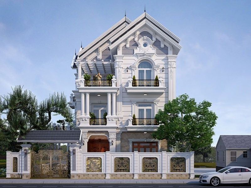 Biệt thự 3 tầng mặt tiền 8m 300m2