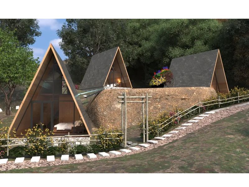 Thiết kế homestay hình tam giác độc đáo 