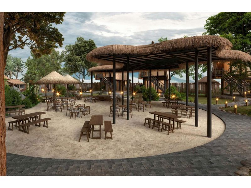 Nơi đây du khách có thể ngồi nghỉ ngơi và ngắm cảnh