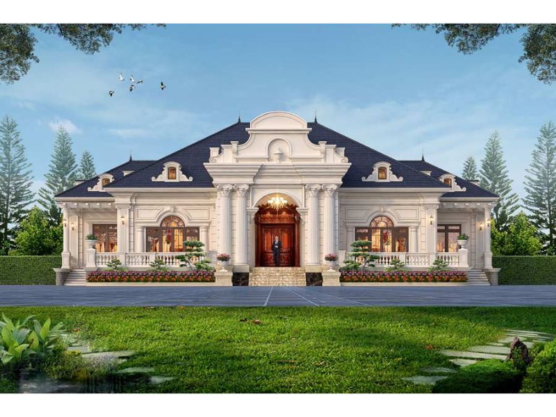 Mẫu biệt thự kiểu châu Âu 3000m2  đẳng cấp