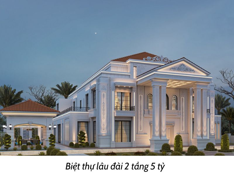 Công trình biệt thự 2 tẩng rộng 250m2