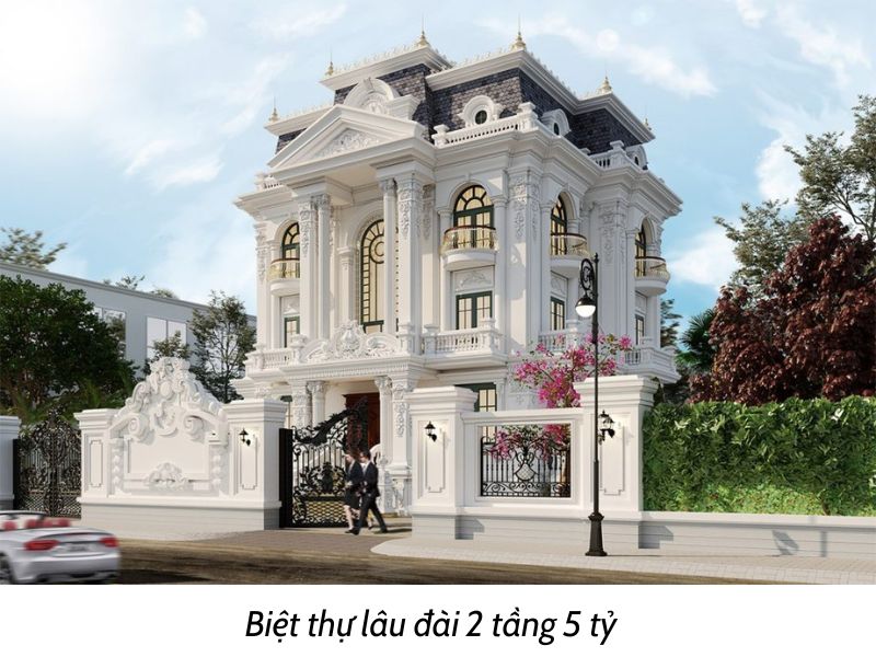 Biệt thự lâu đài 2 tầng sang trọng