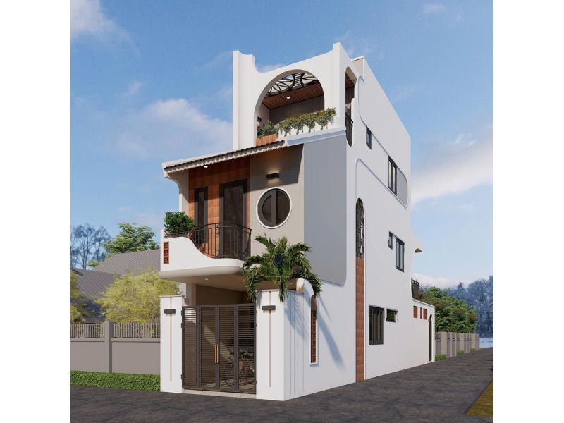 Thiết kế nhà 5x16 sử dụng hệ cửa kính tối ưu ánh sáng và thông gió hiệu quả 