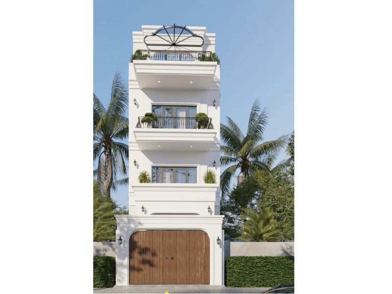 Lựa chọn phong cách kiến trúc hiện đại sẽ giảm thiểu chi phí xây nhà 4 tầng 90m2