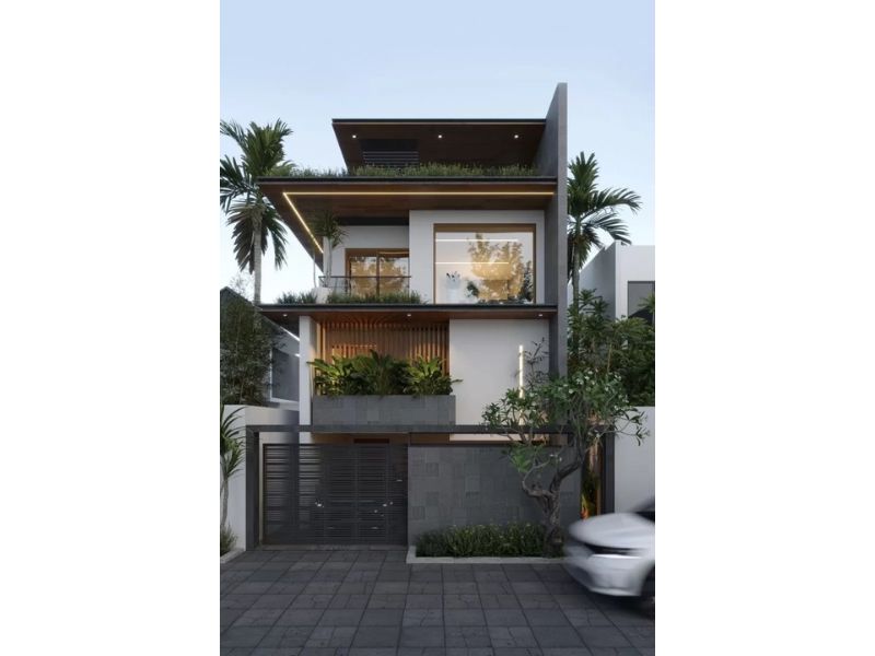 Nhà 3 tầng mặt tiền 7m sâu 10m mái bằng hiện đại