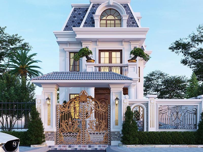 Nhà 2 tầng mặt tiền 7m tân cổ điển