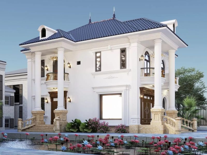 Góc nghiêng nhà tân cổ mặt tiền 7m sâu 10m