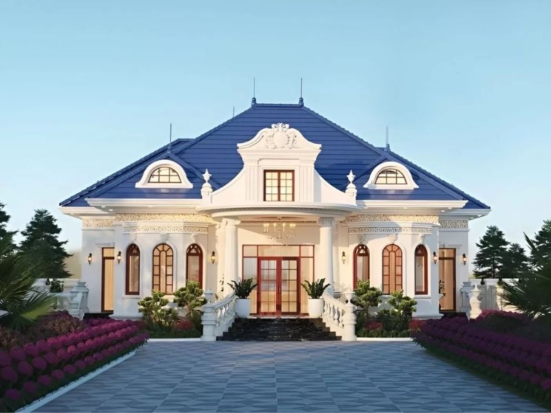 Nhà 1 tầng 1 tum mái Nhật sang trọng