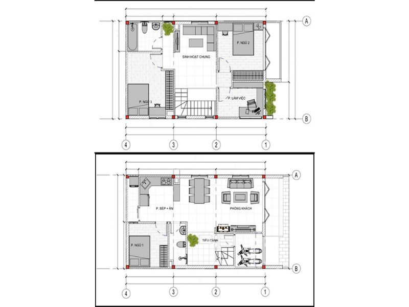 Gợi ý công năng cho mẫu thiết kế nhà ngang 7m dài 10m