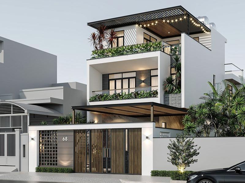 Nhà 2 tầng đẹp mặt tiền 7m sâu 10m