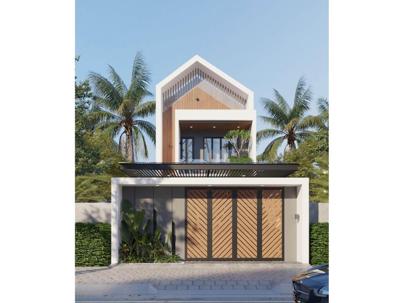 Xây nhà phố 2 tầng mặt tiền 4m 3 phòng ngủ mái bằng ngân sách trọn gói cả nội thất dưới 1 tỷ rưỡi