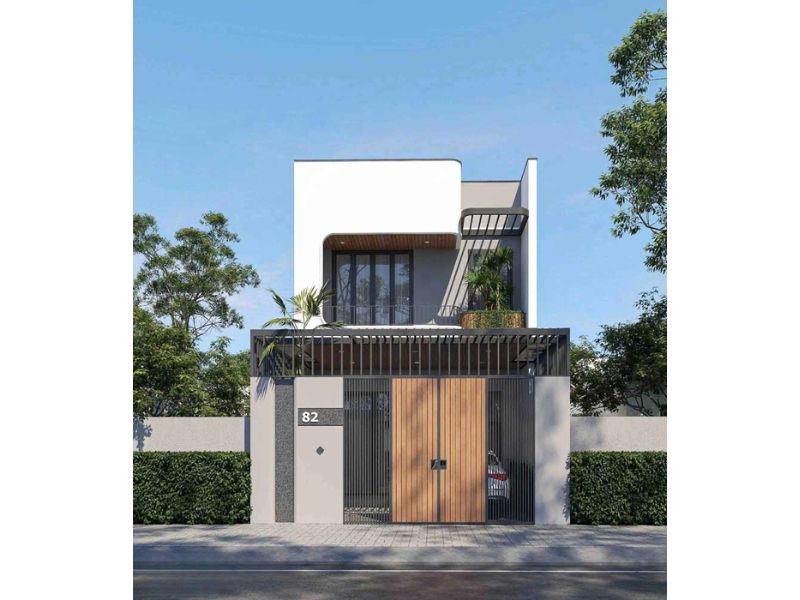 Thi công nhà phố trọn gói 1 trệt 1 lầu mái bằng 80m2