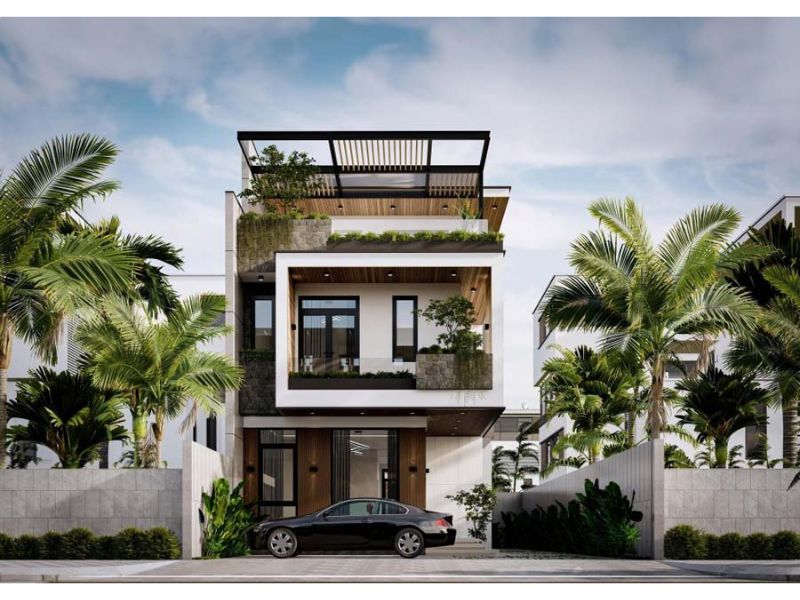 Xây nhà 2 tầng mái bằng hợp xu hướng năm 2026