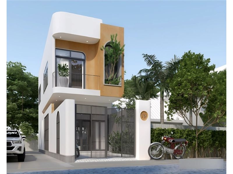 Thiết kế nhà 2 tầng 5x18m kiến trúc hiện đại, tối ưu ánh sáng và thông gió