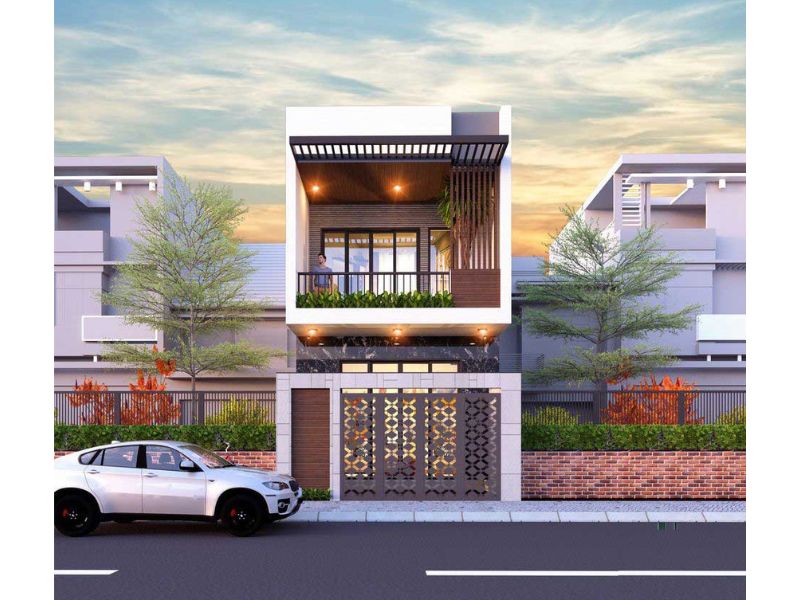 Nhà 2 tầng hiện đại đẳng cấp mặt tiền 8m