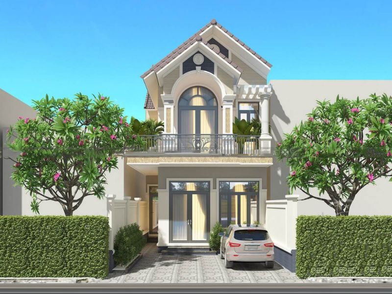 Nhà chữ L mặt tiền 8m dài 15m độc lạ