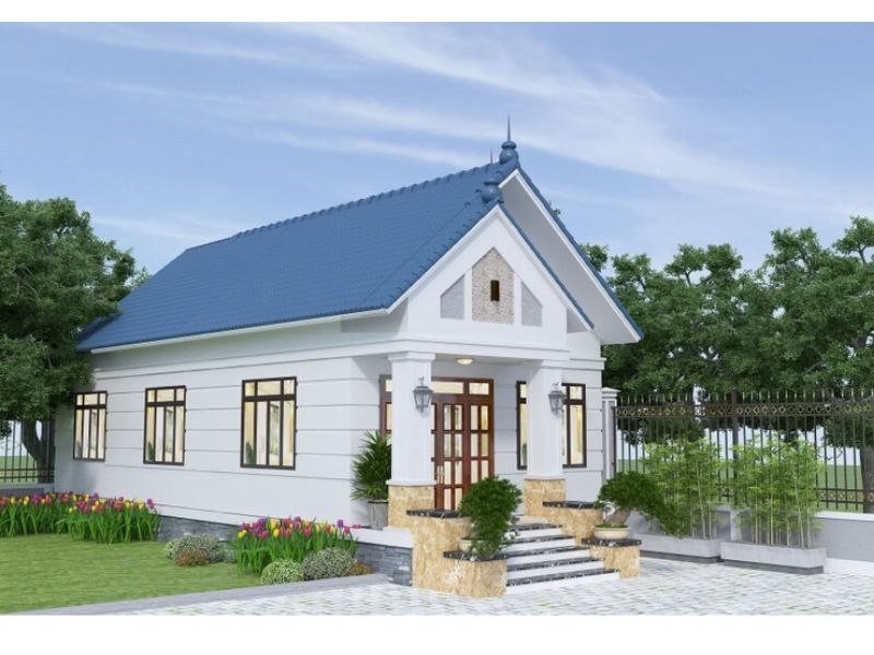 Nhà cấp mái Thái mặt tiền 7m có sân vườn cạnh nhà 