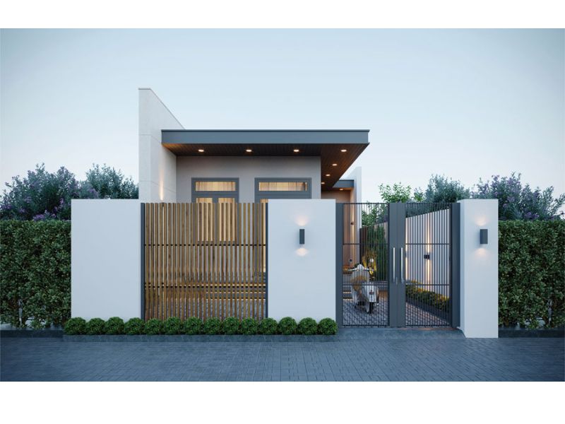 Nhà cấp 4 3 phòng ngủ 7x20 chữ L độc đáo 