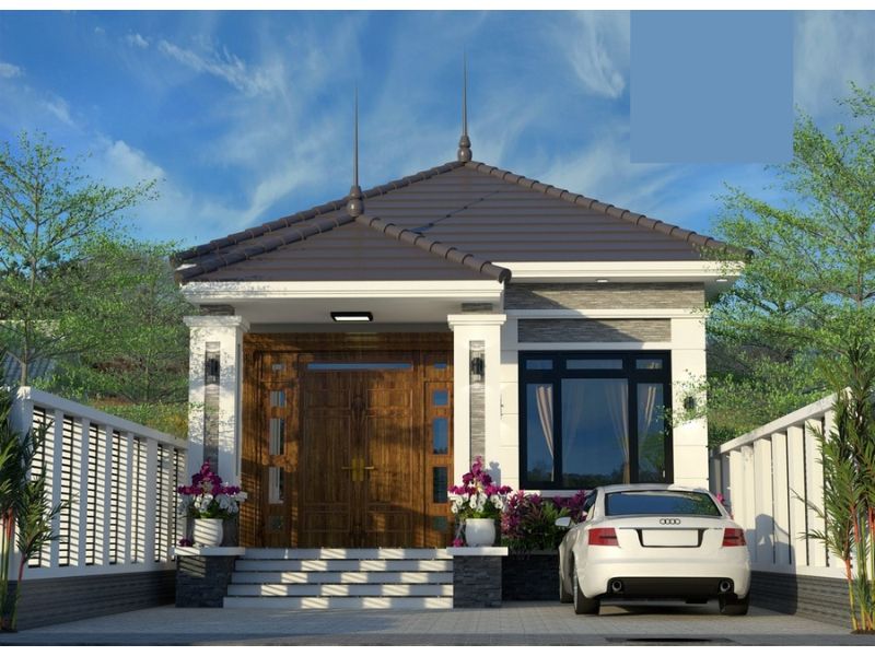 Thiết kế nhà cấp 4 ngang 7m dài 20m tân cổ điển nhẹ nhàng 