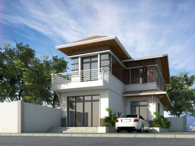 Nhà chữ L 5 ngủ có hầm ở tầng 1