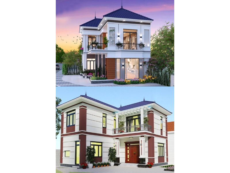 Nhà chữ L 5 phòng ngủ 90m2 mái Nhật