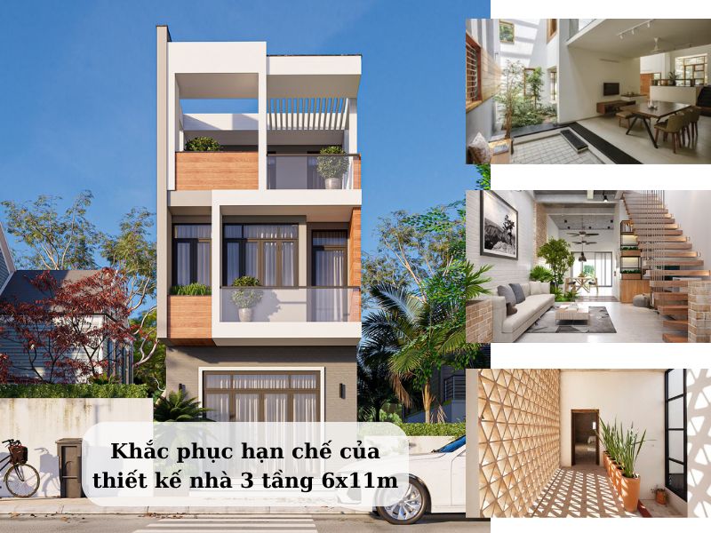 Những biện pháp khắc phục hạn chế của thiết kế nhà 3 tầng 6x11m