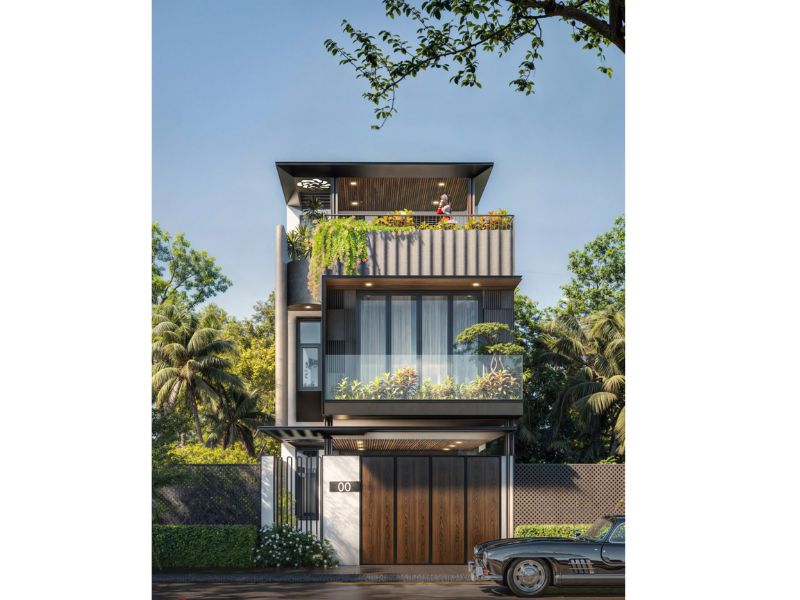 Thiết kế nhà 7x12m 3 tầng đẹp giữa phòng phố thị 