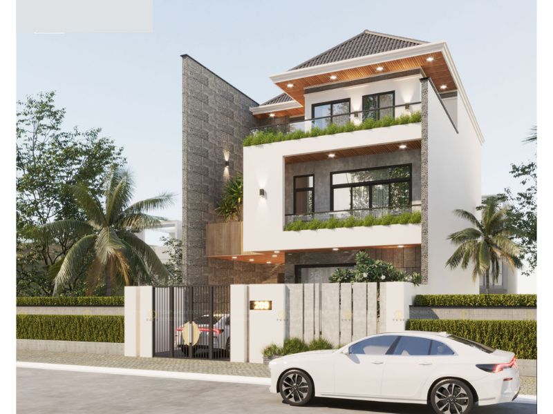 Nhà 3 tầng 7x12m mái Nhật sang trọng, tinh tế 