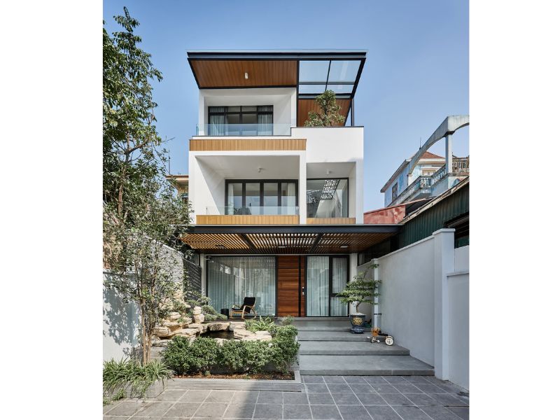 Nhà ống 3 tầng ngang 7m dài 12m có ban công rộng 