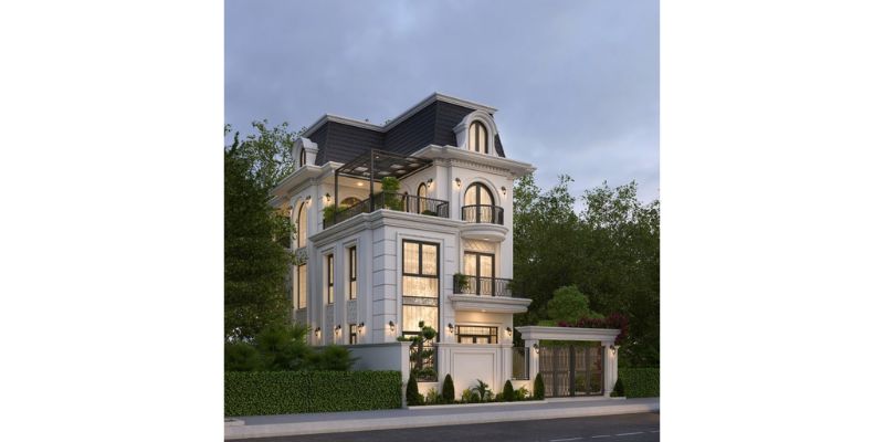 Biệt thự nhà 4 tầng tân cổ điển tinh tế