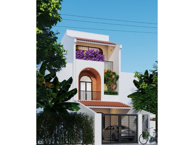 Mẫu nhà 3 tầng 4x25m mang vẻ đẹp giản dị, mộc mạc