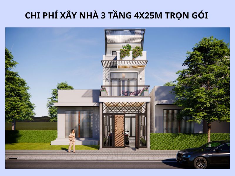 Xây nhà 3 tầng 4x25m hết bao nhiêu tiền? 