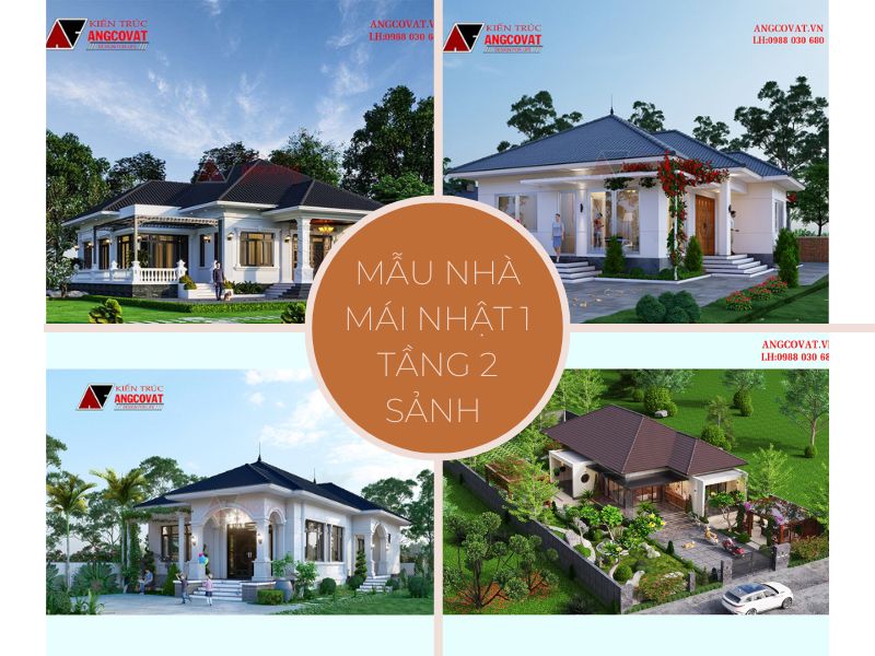  Mẫu nhà mái Nhật 1 tầng 2 sảnh đẹp mê lòng người