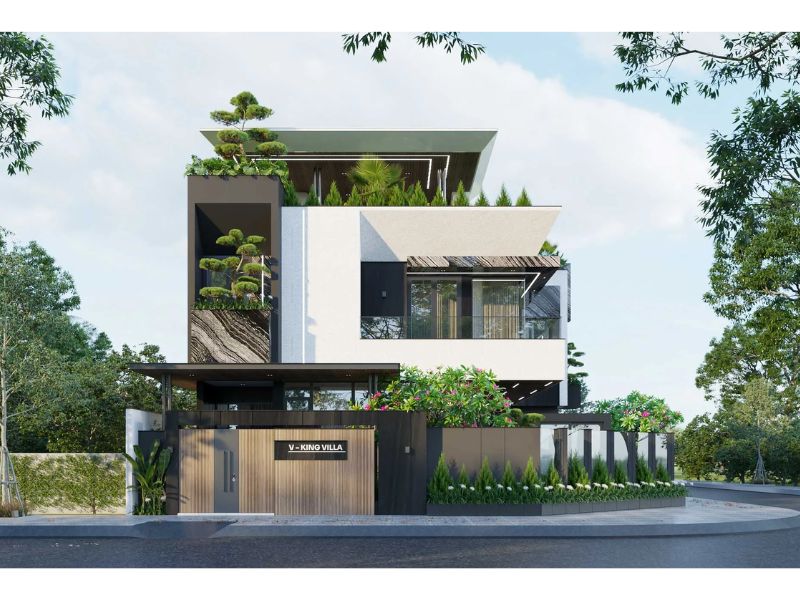 Tham khảo ý tưởng thiết kế nhà phố 3 tầng 10x12m trẻ trung với đường nét phóng khoáng và tông màu trung tính hợp xu hướng