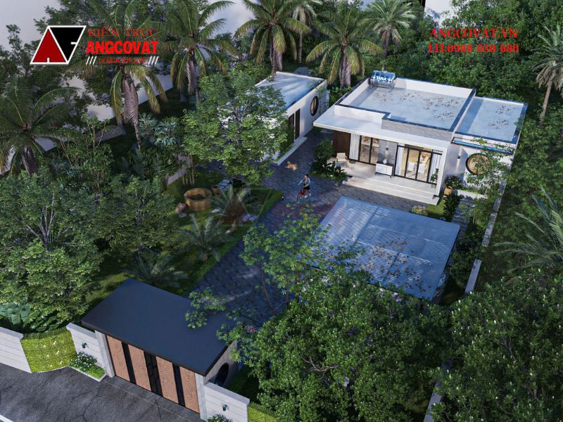 Quy hoạch sân vườn nhà ngang 10m diện tích 120m2 đẹp và khoa học 