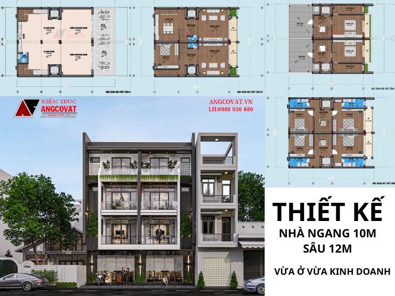 Tham khảo thiết kế nhà mặt tiền 10 kết hợp kinh doanh hiệu quả 